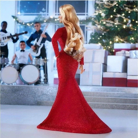 COPY - Barbie Mariah Carey Holiday Signature Christmas Doll Red Dress Ready To … - Picture 4 of 16